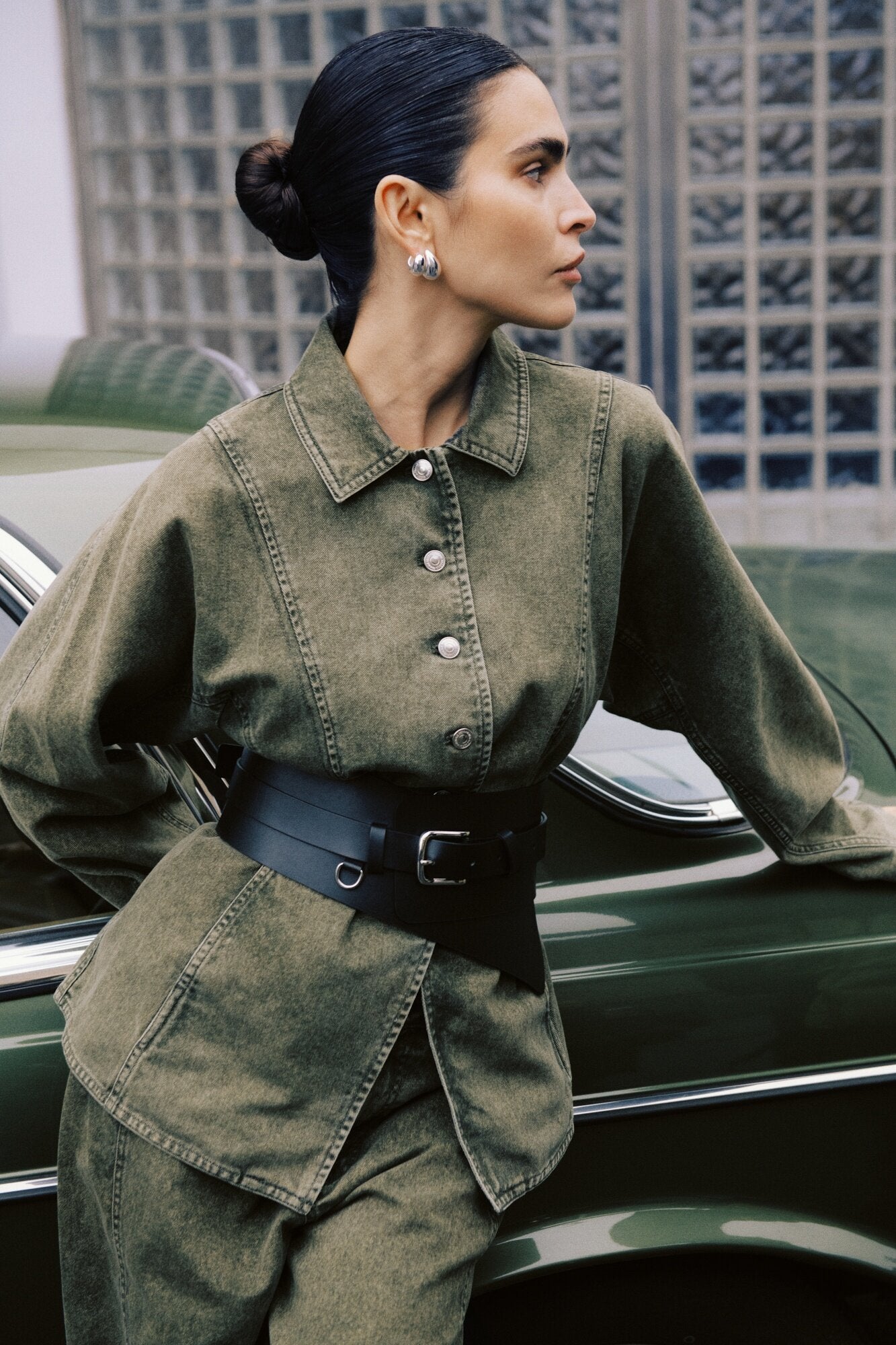 Jaye denimjakke - Green Denim